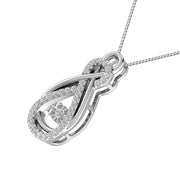 10K White Gold 1/5 Ct.Tw. Diamond Shimmering Pendant