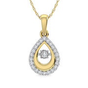 Diamond 1/6 Ct.Tw. Fashion Pendant in 10K Yellow Gold