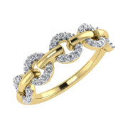 10K Yellow Gold 1/6 Ct.Tw. Diamond Fashion Ring