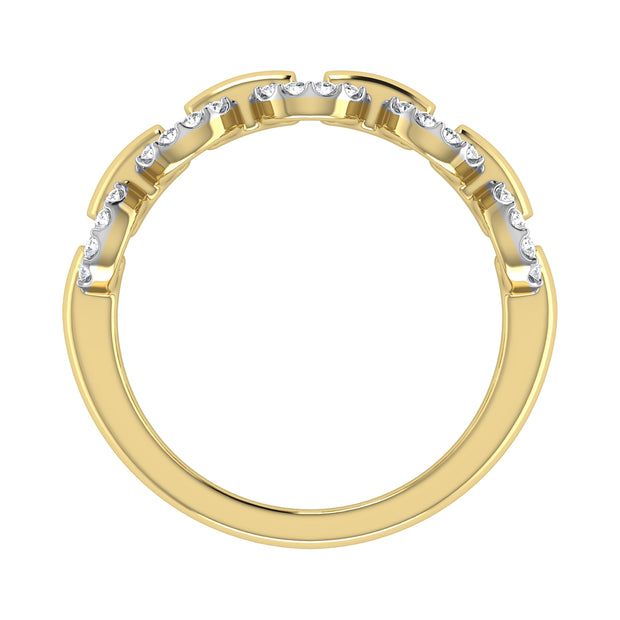 10K Yellow Gold 1/6 Ct.Tw. Diamond Fashion Ring