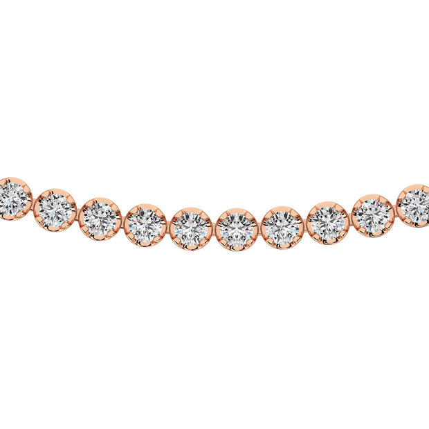 14K Rose Gold 4 1/6 Ct.Tw. Diamond Fashion Necklace (13 inches + 3 inches extender chain)