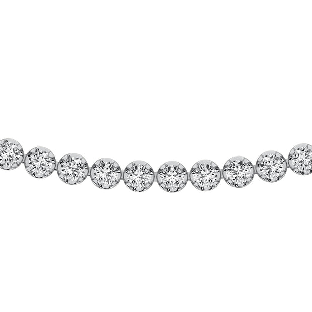 10K White Gold 3 1/3 Ct.Tw. Diamond Fashion Necklace (13 inches + 3 inches extender chain)