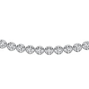 14K White Gold 3 1/3 Ct.Tw. Diamond Fashion Necklace (13 inches + 3 inches extender chain)