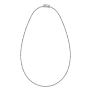 14K White Gold 5 3/4 Ct.Tw. Diamond Fashion Necklace (13 inches + 3 inches extender chain)