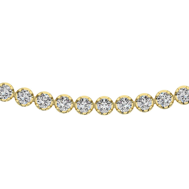 14K Yellow Gold 3 1/3 Ct.Tw. Diamond Fashion Necklace (13 inches + 3 inches extender chain)