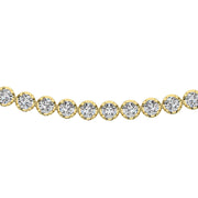 14K Yellow Gold 4 7/8 Ct.Tw. Diamond Fashion Necklace (13 inches + 3 inches extender chain)