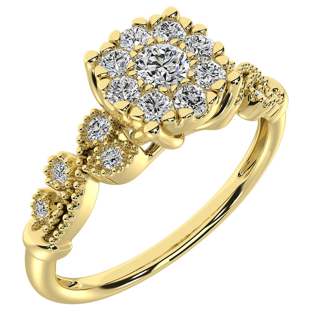 10K Yellow Gold 1/3 Ct.Tw. Diamond Promise Ring