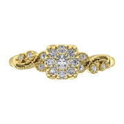 10K Yellow Gold 1/3 Ct.Tw. Diamond Promise Ring