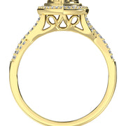 14K Yellow Gold 1/2 Ct.Tw. Diamond Pear Shape Engagement Ring