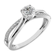 10K White Gold 1/5 Ct.Tw. Diamond Promise Ring