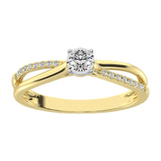 10K Yellow Gold 1/5 Ct.Tw. Diamond Promise Ring