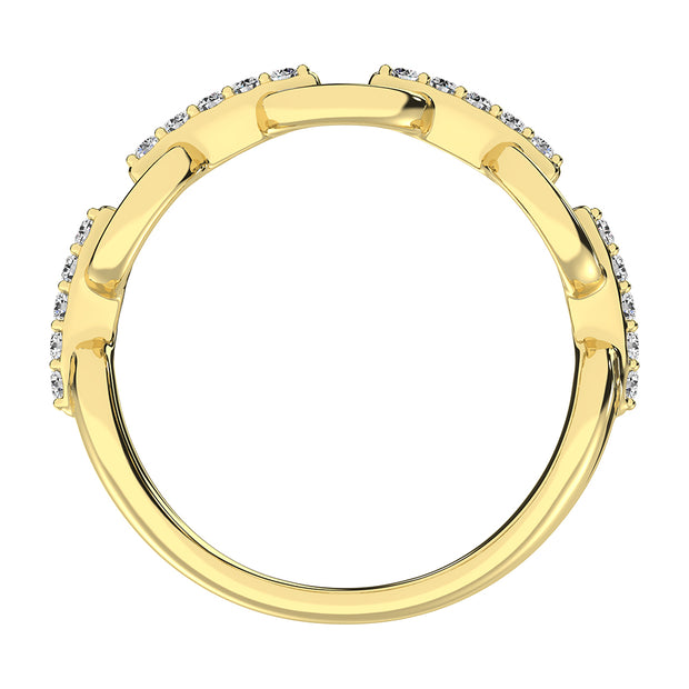 10K Yellow Gold 1/5 Ct.Tw. Diamond Fashion Ring