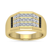 Diamond 3/4 Ct.Tw. Mens Fashion Ring in 14K Yellow Gold