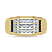 Diamond 3/4 Ct.Tw. Mens Fashion Ring in 14K Yellow Gold