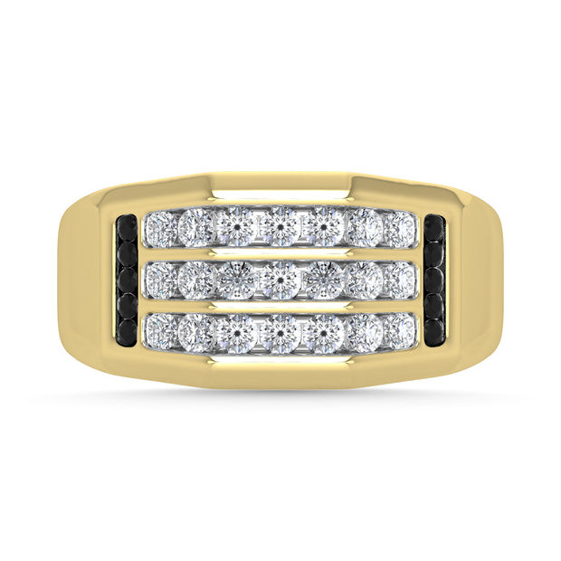 Diamond 3/4 Ct.Tw. Mens Fashion Ring in 14K Yellow Gold