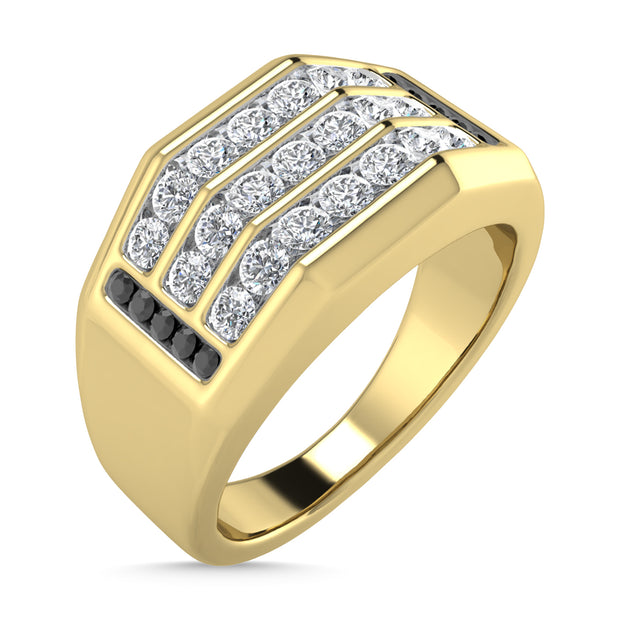 Diamond 3/4 Ct.Tw. Mens Fashion Ring in 14K Yellow Gold