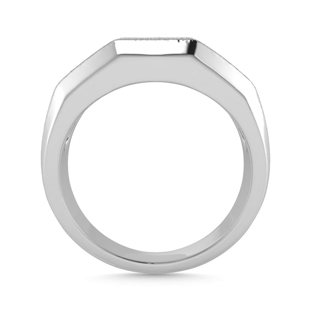 Diamond 1/2 Ct.Tw. Mens Fashion Ring in 14K White Gold