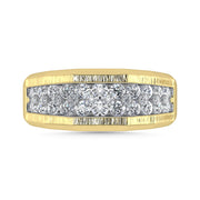 Diamond 1 Ct.Tw. Mens Fashion Ring in 14K Yellow Gold