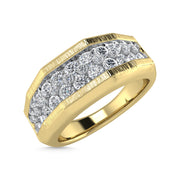 Diamond 1 Ct.Tw. Mens Fashion Ring in 14K Yellow Gold