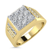 Diamond 1 Ct.Tw. Mens Fashion Ring in 14K Yellow Gold