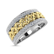 Diamond 1/3 Ct.Tw. Mens Band in 14K Two Tone