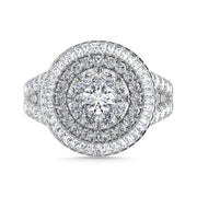 Diamond 2 1/6 Ct.Tw. Engagement Ring in 14K White Gold