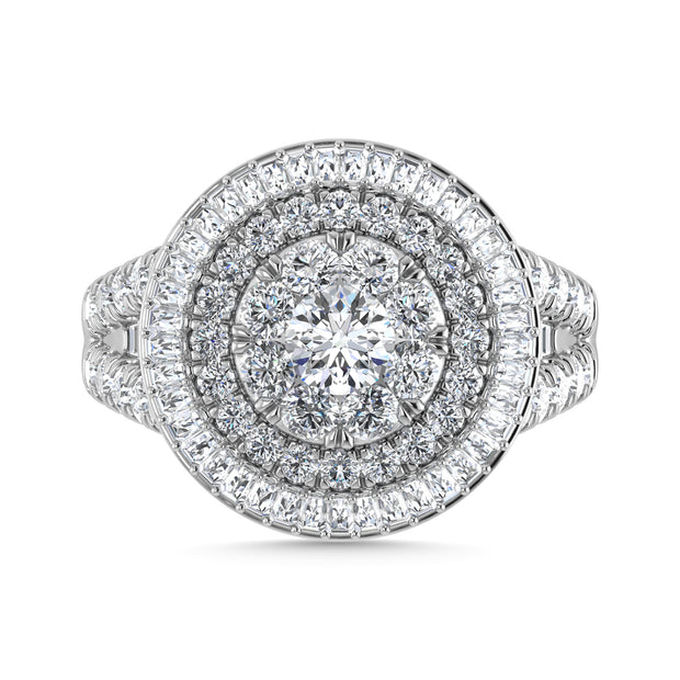 Diamond 2 1/6 Ct.Tw. Engagement Ring in 14K White Gold