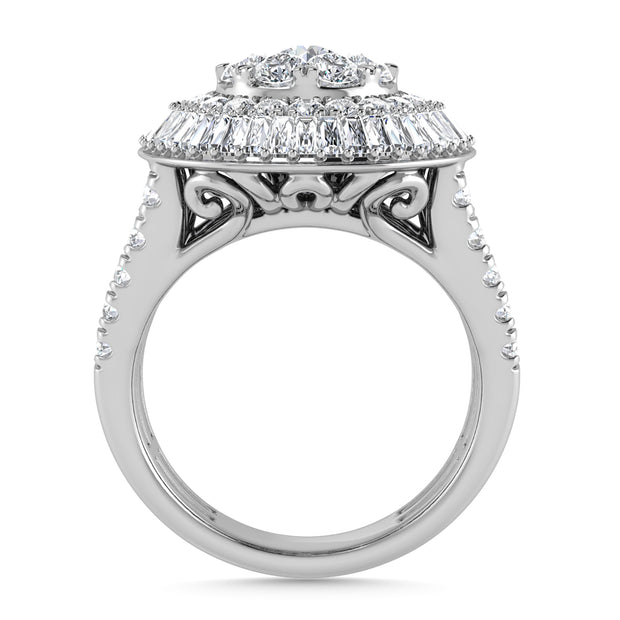 Diamond 2 1/6 Ct.Tw. Engagement Ring in 14K White Gold