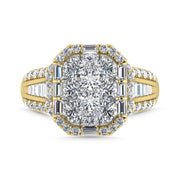 Diamond 2 3/4 Ct.Tw. Engagement Ring in 14K Yellow Gold