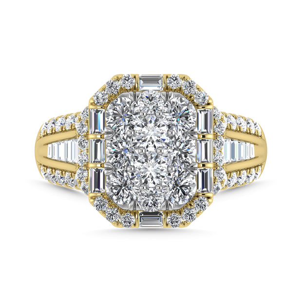 Diamond 2 3/4 Ct.Tw. Engagement Ring in 14K Yellow Gold