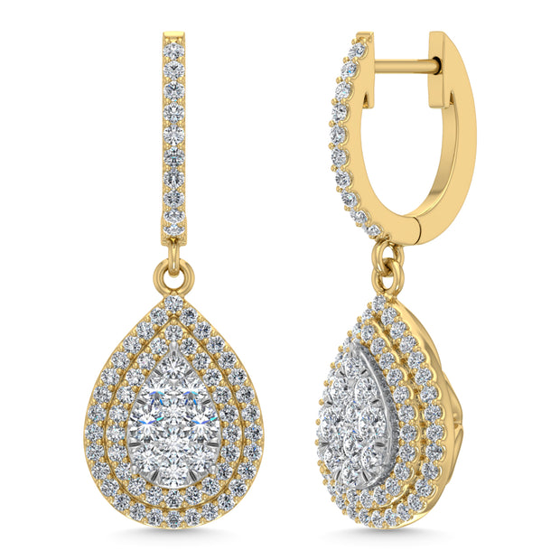 Diamond 1 Ct.Tw. Dangler Earrings in 14K Yellow Gold