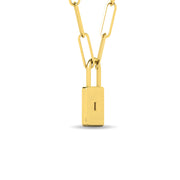 Diamond 1/5 Ct.Tw. Lock Pendant in 10K Yellow Gold