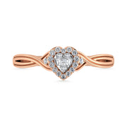 Diamond 1/8 Ct.Tw. Promise Ring in 10K Rose Gold