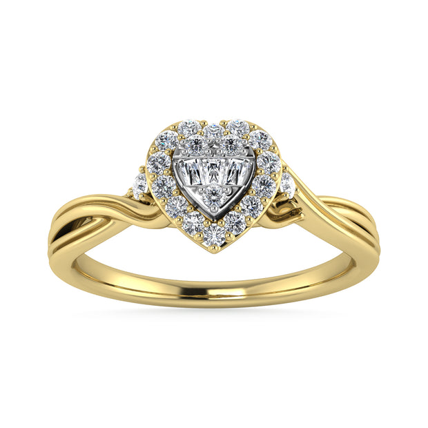 Diamond 1/8 Ct.Tw. Promise Ring in 10K Yellow Gold