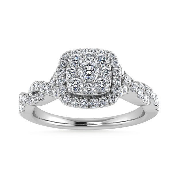 Diamond 1/2 Ct.Tw. Bridal Ring in 10K White Gold