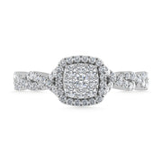 Diamond 1/2 Ct.Tw. Bridal Ring in 10K White Gold