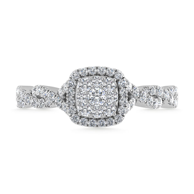 Diamond 1/2 Ct.Tw. Bridal Ring in 10K White Gold