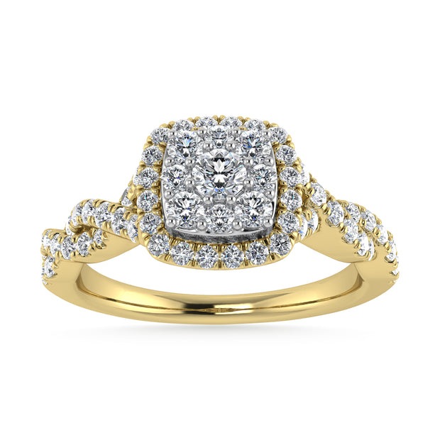 Diamond 1/2 Ct.Tw. Engagement Ring in 10K Yellow Gold