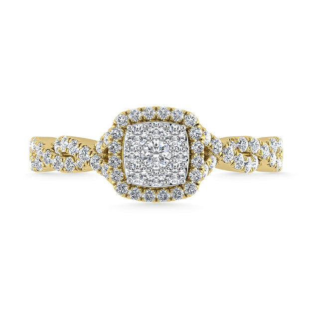 Diamond 1/2 Ct.Tw. Engagement Ring in 10K Yellow Gold