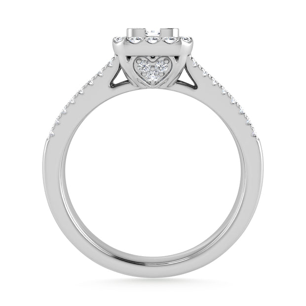 Diamond 3/8 Ct.Tw. Engagement Ring in 14K White Gold