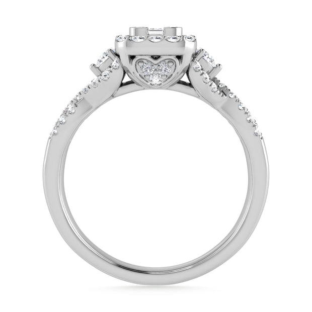 Diamond 3/8 Ct.Tw. Engagement Ring in 14K White Gold