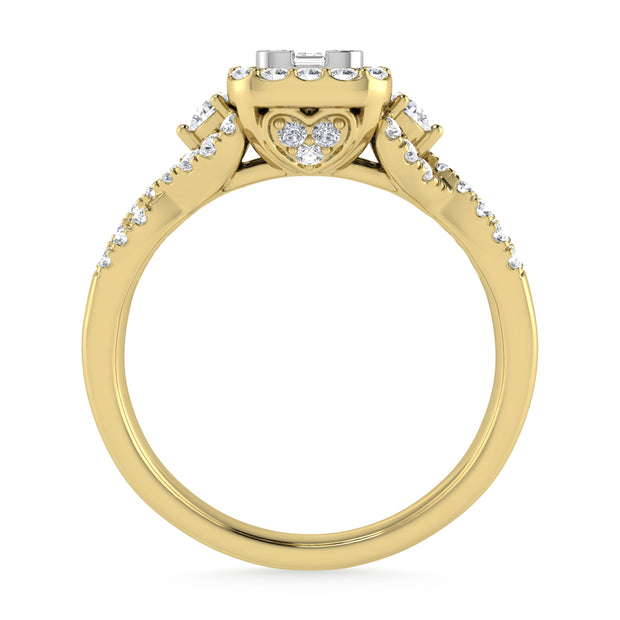 Diamond 3/8 Ct.Tw. Engagement Ring in 14K Yellow Gold