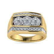 Diamond 1 Ct.Tw. Mens Ring in 14K Yellow Gold