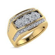 Diamond 1 Ct.Tw. Mens Ring in 14K Yellow Gold