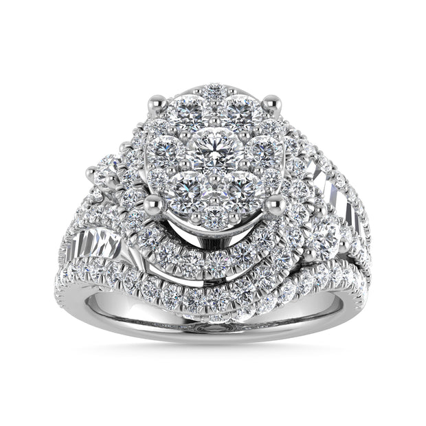 Diamond 1 5/8 Ct.Tw. Engagement Ring in 14K White Gold