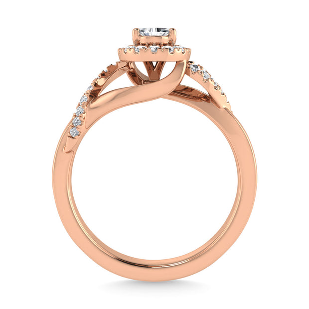 Diamond 1/2 Ct.Tw. Engagement Ring in 14K Rose Gold