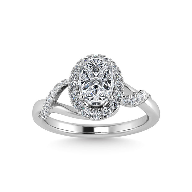 Diamond 1/2 Ct.Tw. Engagement Ring in 14K White Gold