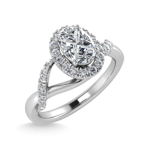 Diamond 1/2 Ct.Tw. Engagement Ring in 14K White Gold