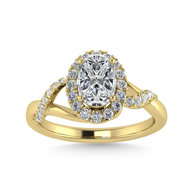 Diamond 1/2 Ct.Tw. Engagement Ring in 14K Yellow Gold