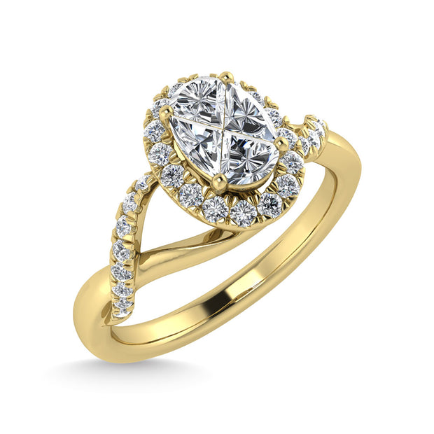 Diamond 1/2 Ct.Tw. Engagement Ring in 14K Yellow Gold